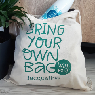 Katoenen rugzak met graphic - Bring your own bag
