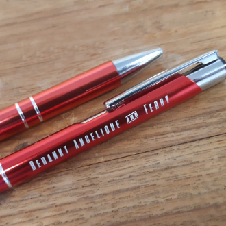 Metalen pen met gravure - Bedankt