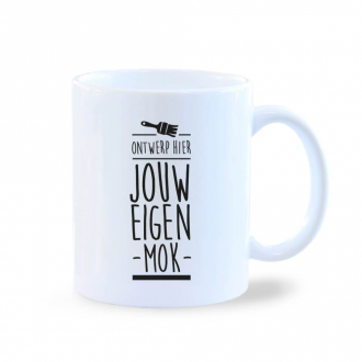 Witte mok met eigen design