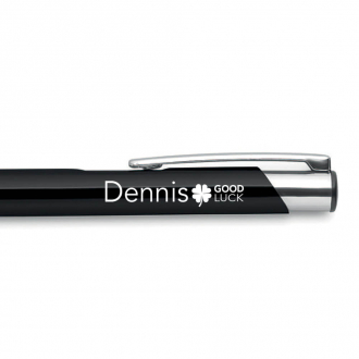 Metalen pen met gravure - Good luck