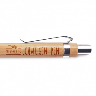 Bamboe pen met gravure - Eigen design