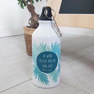 Metalen bidon met graphic - Vrolijk