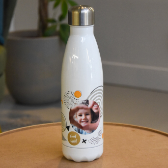 RVS fles 500 ml met een foto 