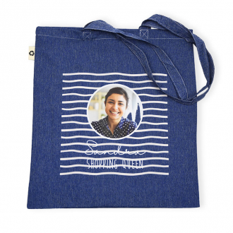 Gerecyclede katoenen tas met foto - Shopping queen