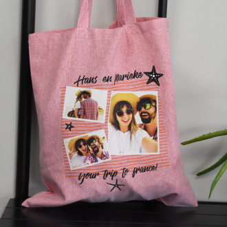 Gerecyclede katoenen tas met foto - Star