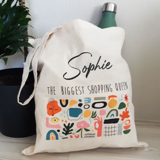 Fairtrade katoenen tas met graphic - Creatief