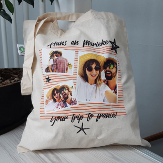 Fairtrade katoenen tas met foto  - Ster