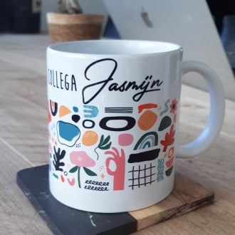 Witte mok met graphic - Creatief