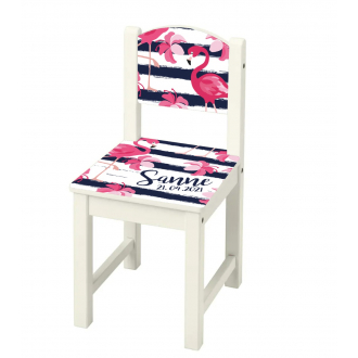 Geboortestoel met design flamingo 