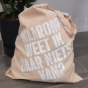 Gerecyclede katoenen tas met tekst