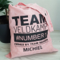 Gerecyclede katoenen tas met tekst - Team