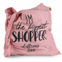 Gerecyclede katoenen tas met tekst - Biggest shopper
