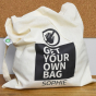 Fairtrade katoenen tas met graphic - Get your own bag